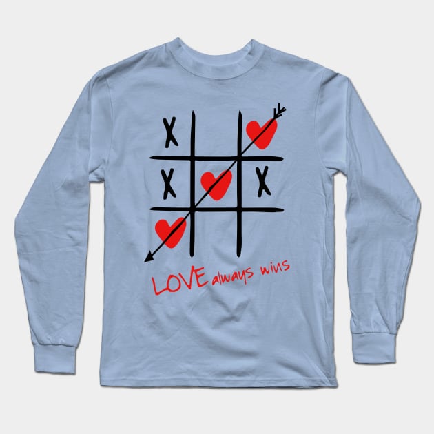 Love always wins Valentines shirt Long Sleeve T-Shirt by Ribsa